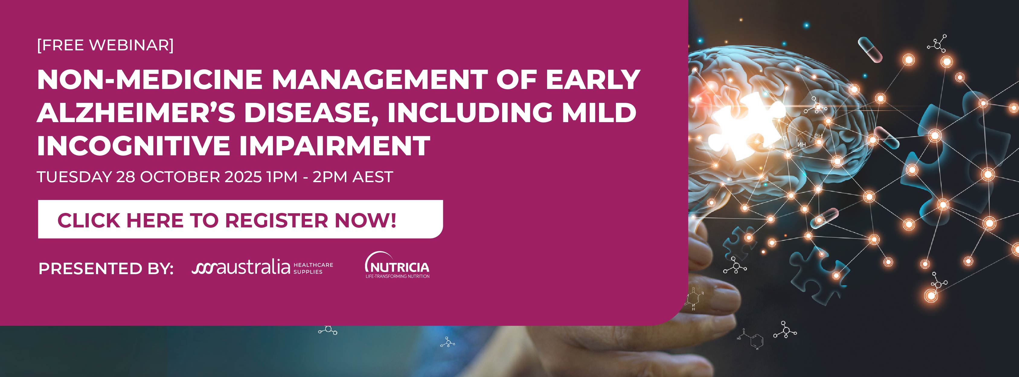 Non-medicine management of early Alzheimer’s disease Webinar